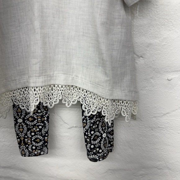 Cynthia Rowy Pant Suit Toddle 2T Dressy Leggins And‎ Linen Look Top Embrodery - Picture 4 of 5